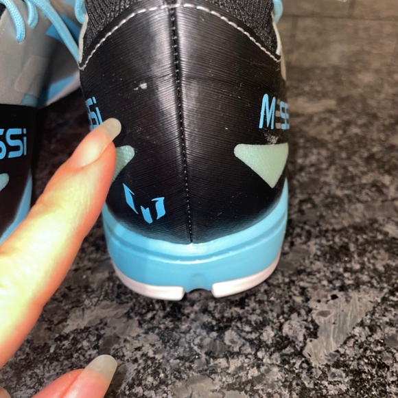 Adidas X Crazyfast Messi.3 Mens Indoor Soccer Sneakers Silver & Blue Size 11 - Picture 7 of 9